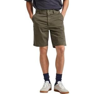 Pepe Jeans Heren Regular Chino Short, Groen (Militair Groen), 29W, Groen (Militair Groen), 29W