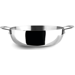 IBILI Drielaagse steelpan, natuurlijk, 14 cm, 1 liter, roestvrij staal, geschikt voor inductie, zonder antiaanbaklaag