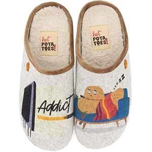 HOT POTATOES NOVIGRAD, pantoffels voor dames, grijs, maat 39