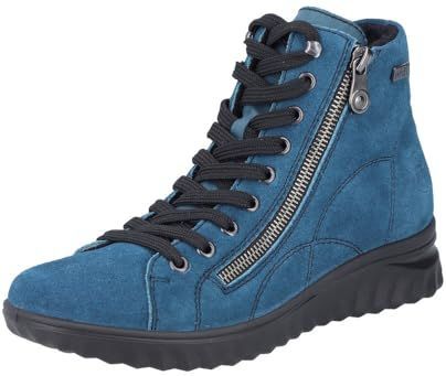 Rieker - Sneakers Hoog - Cyaan Blauw / Zwart