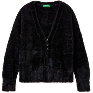 United Colors of Benetton Gebreid vest M/L, Zwart, 130 cm