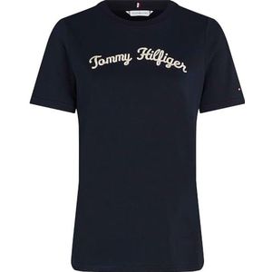 Tommy Hilfiger - Regular Fit T-shirt - Blauw - Katoen