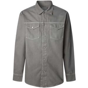 Pepe Jeans Denim overhemd voor heren, Groen (Palm Green), L