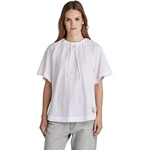 G-STAR RAW Raglan Mesh Loose R T T-shirt voor dames, Wit (White C810-110), L
