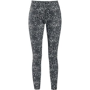 Urban Classics AOP leggings voor dames, zwart/wit, XL