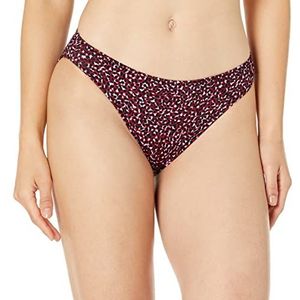 Amazon Essentials Klassieke bikini badpak voor dames, baksteenrood luipaard, groot