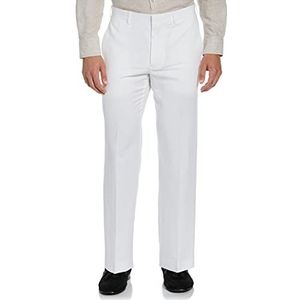 Cubavera Men's Flat Front Linen Blend Dress Pant (Waist Size 30-54 Big & Tall), Bright White, 38W x 34L