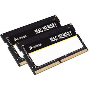 Corsair Mac Memory SODIMM 16GB (2x8GB) DDR4 2666MHz CL18 geheugen voor Mac-systemen, Apple-gekwalificeerd - zwart