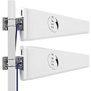 KASER LPDA Antenne LTE Mimo Buiten Directionele Antenne 696-2700 MHz | 3300-3800 MHz Hoge winst tot 12dBi Compatibel voor Routers 4G 5g N-SMA Connector TS9 Adapter TS9 Kabel 10 meter