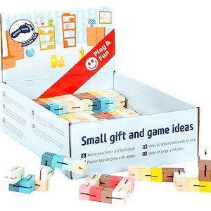 small foot Display houten puzzelspel Magic Snake, set van 24 buigende slangen voor kinderen vanaf 36 maanden, 12345