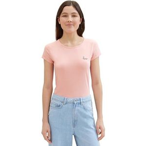 TOM TAILOR Denim T-shirt voor dames, 21171 - Bubble Gum Pink, XL