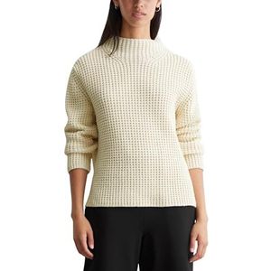 Marc O'Polo Denim gebreide damestrui met mock-hals kraag, relaxed fit, beige, XXS