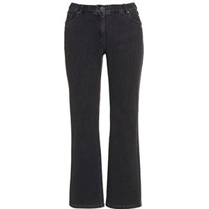 Ulla Popken, dames, grote maten, bootcut denim, blauw, 52 NL