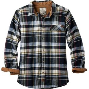 Legendary Whitetails Buck Camp Flanel Herenoverhemd, lange mouwen, geruit overhemd met knoopsluiting, corduroy-manchetten, L