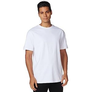 Urban Classics Heren T-shirt Heavy Oversized Tee met overgesneden schouders, van dikke jersey-stof, verkrijgbaar in meer dan 10 kleuren, maat S tot 5XL, wit, XL