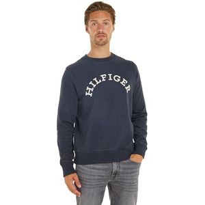 Tommy Hilfiger Heren HILFIGER GEBOGEN HTR SWEATSHIRT Desert Sky Heather XXL, Woestijnhemel heide, XXL