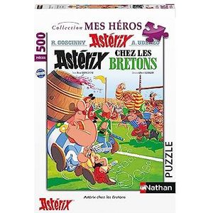 Nathan - Puzzel van 500 stukjes - Asterix bij de Bretons - Volwassenen en kinderen vanaf 10 jaar - Hoogwaardige puzzel - Mijn helden collectie - 87824