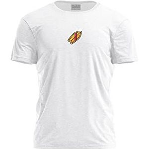 Bona Basics, Digitaal bedrukt, basic T-shirt voor heren,%100 katoen, wit, casual, herentops, maat: XL, Wit, XL