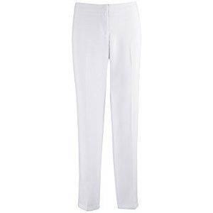 Alexandra STC-NF75WH-10R Slim Leg Beauty Broek, Plain, 0% Polyester, Regelmatig, Maat 10, Wit