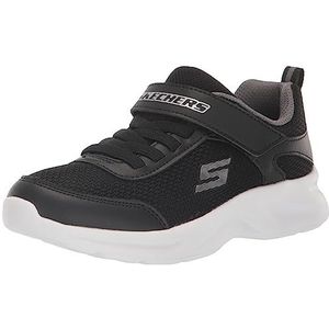 Skechers Jongens, sneakers, zwart textiel/synthetisch/houtskool trim, 35 EU, zwart textiel, synthetische koolstofvezel, 35 EU