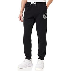 Emporio Armani Trousers Shield Logo Terry joggingbroek voor heren, Zwart, L