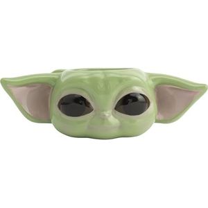 Paladone PP7342MAN,The Mandalorian Child Grogu Baby Yoda Mok - Officieel gelicentieerde Star Wars Merchandise,Groen