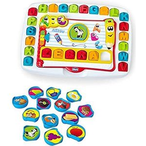 Chicco Leo & leren Edu4You elektronische activiteitstafel voor het leren van de letters van het alfabet, geïnspireerd op Montessori, speelgoed voor kinderen van 3 tot 6 jaar