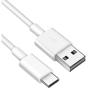 APOKIN® USB-C-kabel, USB 3.0 en QC3.0, USB-type C-kabel, duurzaam, compatibel met Samsung Galaxy S21/S20/S10/S9/S8, Huawei P30/P20/P10/P9, Xiaomi en meer, wit