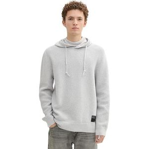 TOM TAILOR Denim heren trui, 15398 - Light Stone Grey Melange, L