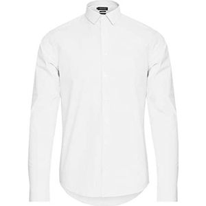 CASUAL FRIDAY CFPalle Slim fit overhemd voor heren, businesshemd, effen kleur, met kentkraag, Helder wit (50105), M