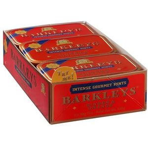Barkleys Gember en Oranje Mints In 50Gr Blikken Intense Gourmet Mints Veganistisch, Alle Natuurlijke (Pack van 6 x 50 g)
