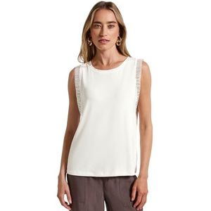 Street One - Dames Top - Wit - Gehaakte Details