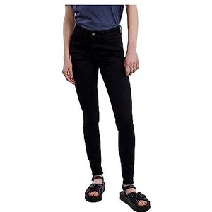 PIECES Pctalia Mw Black Skinny Noos Bc Jeansbroek voor dames, zwart, (XL) W x 32L