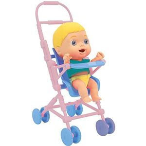 Cicciobello - Vriendschapskinderwagen met figuur, wandeling, kinderwagen, babyset en luier, voor meisjes vanaf 3 jaar, CC018000, Giochi Preziosi