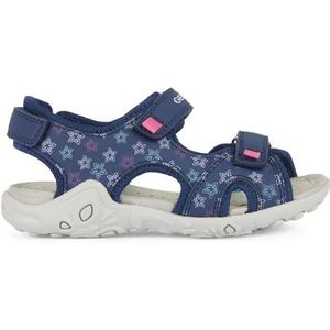 Geox J Whinberry G Sandalen voor meisjes, Navy Fuchsia, 26 EU