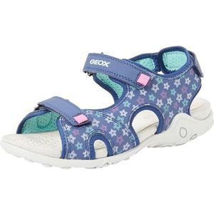 Geox J Whinberry G Sandalen voor meisjes, Navy Fuchsia, 29 EU