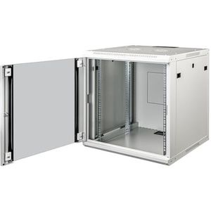 Connetto - Kast 19"" 6 wandeenheden voor netten (H) 380 x (B) 600 x (D) 450 mm kleur grijs glazen deur