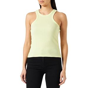 Noisy may Dames Nmmaya S/L halter Neck Top Noos (verpakking van 10 stuks), Bleke Lime Yellow, M