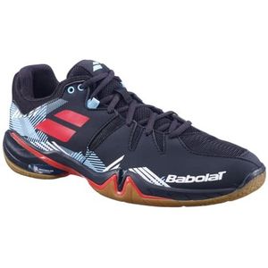 Babolat Shadow Spirit M, badminton herenschoenen, Zwart Tomato Rood, 38.5 EU