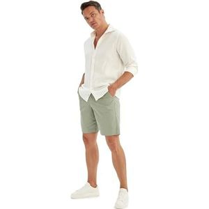 DeFacto Heren bermuda shorts chino korte broek - stretch broek jorts broek groen 36, groen, 36