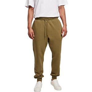 Urban Classics Heren joggingbroek Basic Sweatpants, lange sportbroek, relaxed cut, elastische tailleband, verkrijgbaar in meer dan 10 kleuren, maat S tot 5XL, tiniolive, XXL
