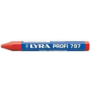 Lyra 4870017 Boskrijt, signeerkrijt voor houten oppervlakken, nat en droog, krijtstabilisator op oliebasis, verpakking van 1, rood