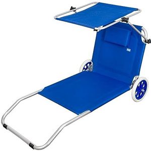Aktive - 62610 Strandstoel - Blauw - Aluminium - Oxford - Opvouwbaar