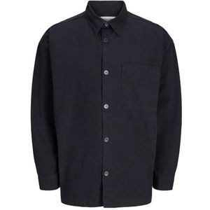 Jack & Jones JCOHELVETICA Washed Overhemd LS, zwart, S