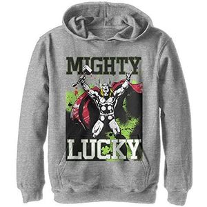 Marvel Boys Classic Luck Thor Capuchonsweater, Athletic Heather, S, Athletic Heather, S, sport heide, S