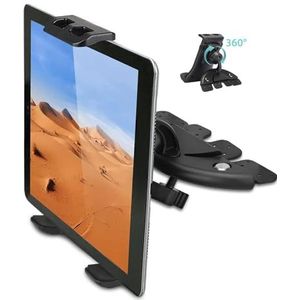 Linkstyle Auto Telefoonhouder, Universele 360 Graden Draaibaar CD-slot tablethouder voor 4-12in iPad Tablet Telefoon