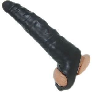 Sumeber Penis Extension Extreme Penis Covers Pennis Extension Case Grote Realistische Dildo Penis Sleeve 28CM voor Seksuele Vertraging Ejaculatie Seksspeeltjes voor Koppels Mannen