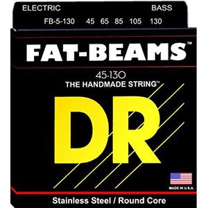 DR Strings FAT-BEAM Basgitaar Snaren (FB5-130), Zilver