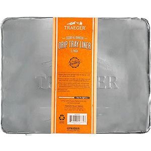 Traeger BAC458 Drip Tray Liner 5-Pack voor Ranger en Scout Draagbare Houtpelletgrill en Roker