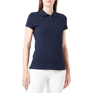 TOM TAILOR Basic slim fit poloshirt voor dames, 10668 - Sky Captain Blue, XXL